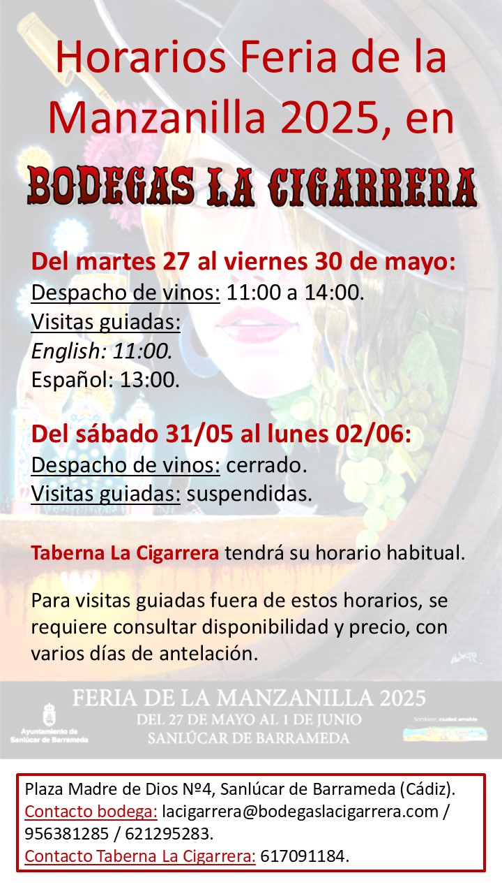 Horarios feria de la Manzanilla 2025